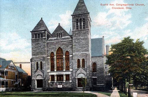 Euclid Ave. Congregational Vintage Postcard