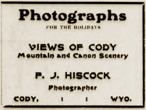 F. J. Hiscock ad in the December 8, 1904 Enterprise on page 7.